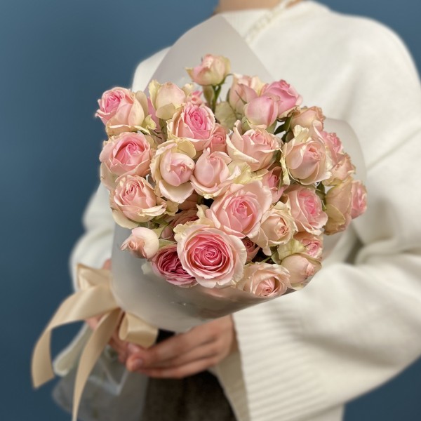 5 кустовых пионовидных роз Дестини