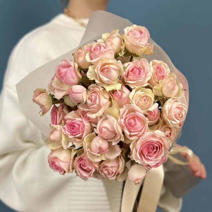 5 кустовых пионовидных роз Дестини