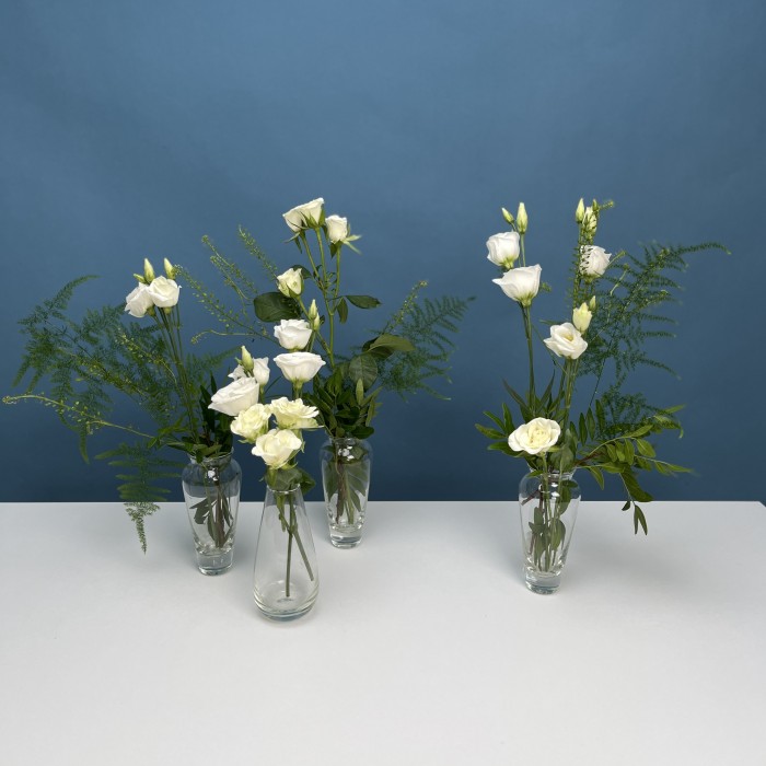 Настольные композиции из четырех ваз теплый ветерок