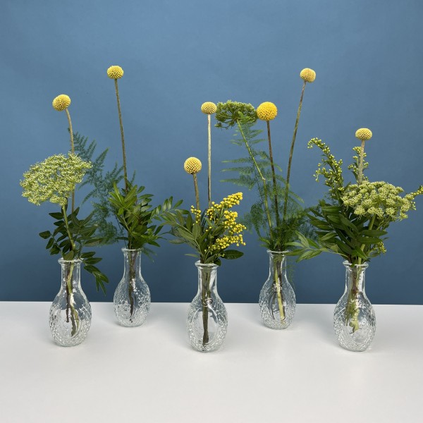 Настольные композиции из пяти ваз "Где-то в Тайге"