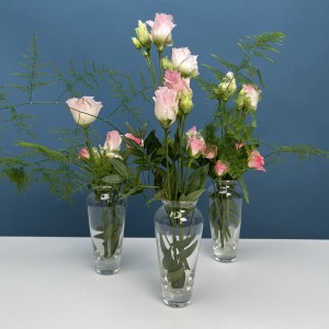 Настольные композиции из трех ваз Розовое настроение