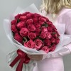 45 малиновых роз Такаци 40 см