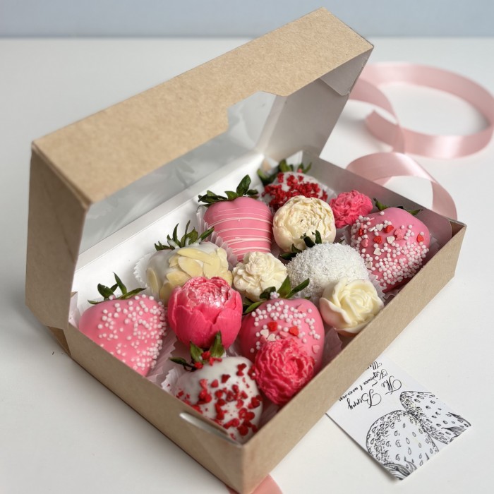 Клубника в шоколаде цветущий сад 8 ягод