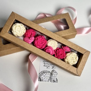 Набор пионов из шоколада ручной работы Набор пионов из шоколада ручной работы