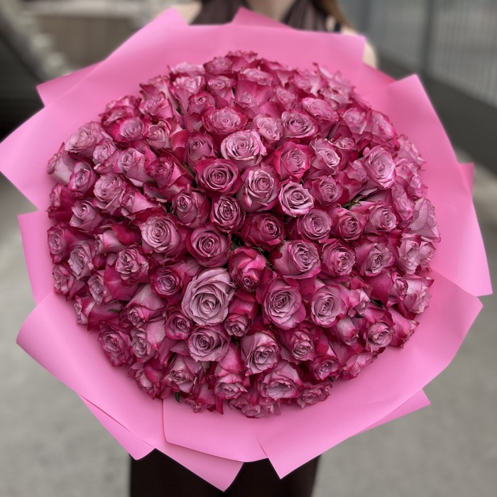 101 необыкновенная Роза Дип Перпал 40 см