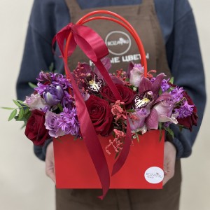 Букет дня в коробке летняя фантазия