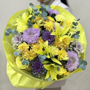 Букет дня с розами Летний день