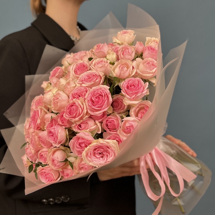 25 кустовых пионовидных роз Дестини