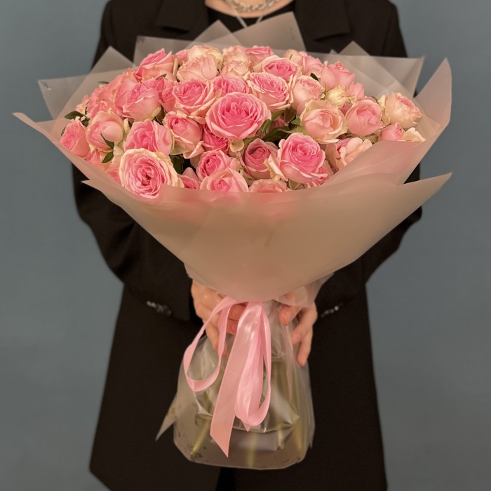 25 кустовых пионовидных роз Дестини