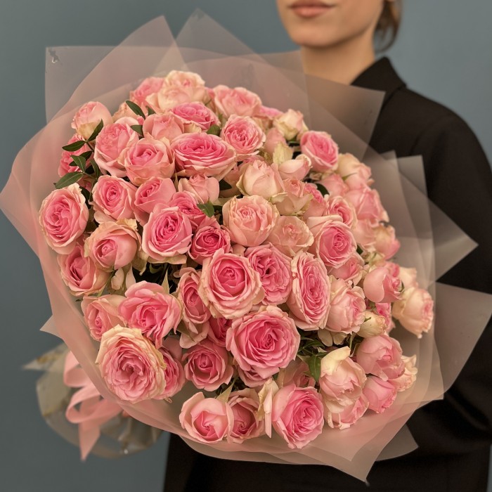 25 кустовых пионовидных роз Дестини