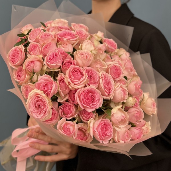 25 кустовых пионовидных роз Дестини