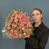 25 кустовых пионовидных роз Фенси Блоссом 50 см