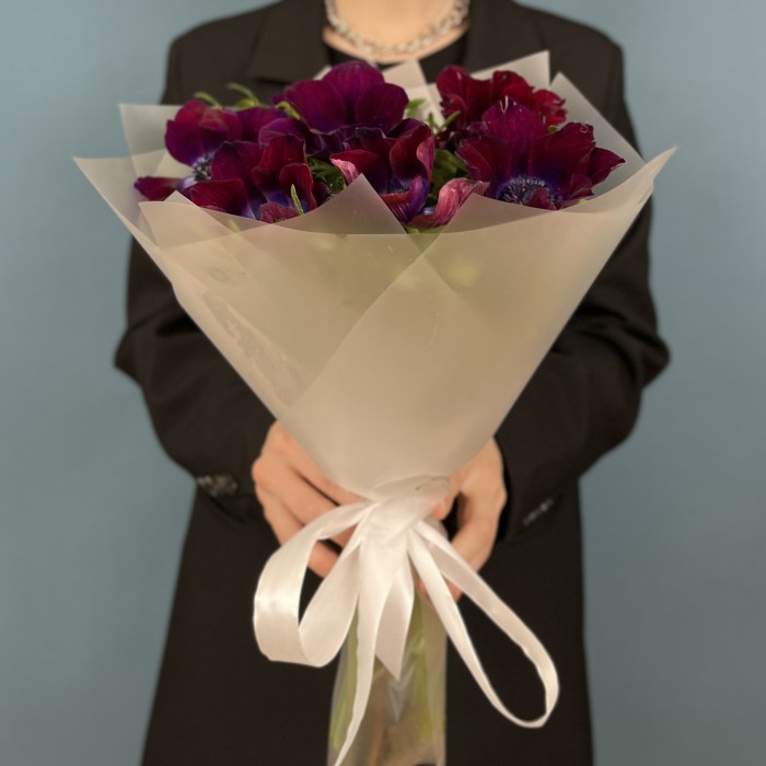 7 фиолетовых анемонов