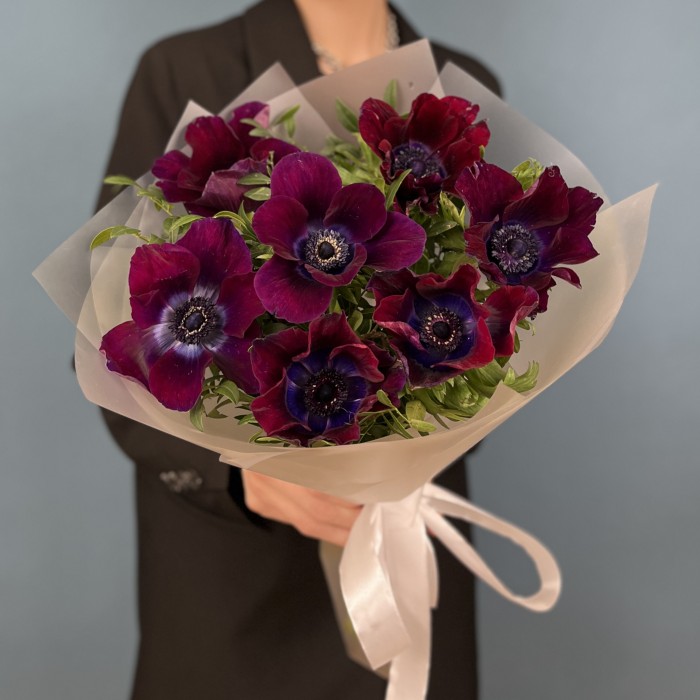 7 фиолетовых анемонов