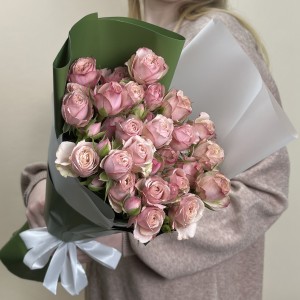 5 кустовых пионовидных роз Дестини 50 см