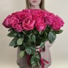 35 малиновых роз Пинк Флойд 60 см