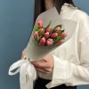 11 махровых тюльпанов Нью Санта