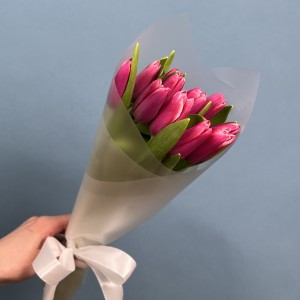 11 малиновых тюльпанов Фёрст Стар