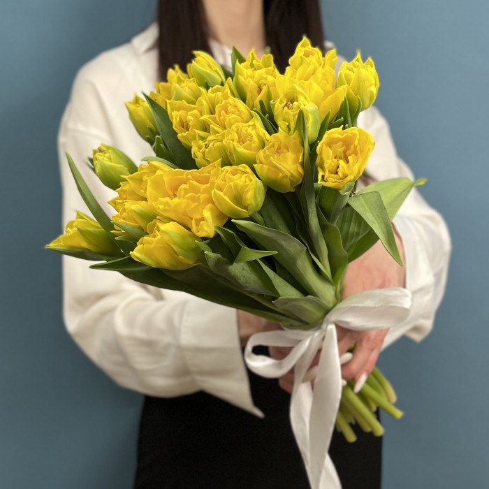 Пионовидные желтые тюльпаны Маргарита