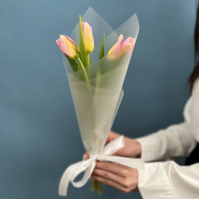 3 розовых тюльпана Династия