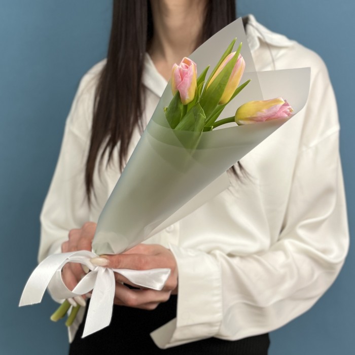 3 розовых тюльпана Династия