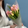 7 розовых тюльпанов Династия в упаковке