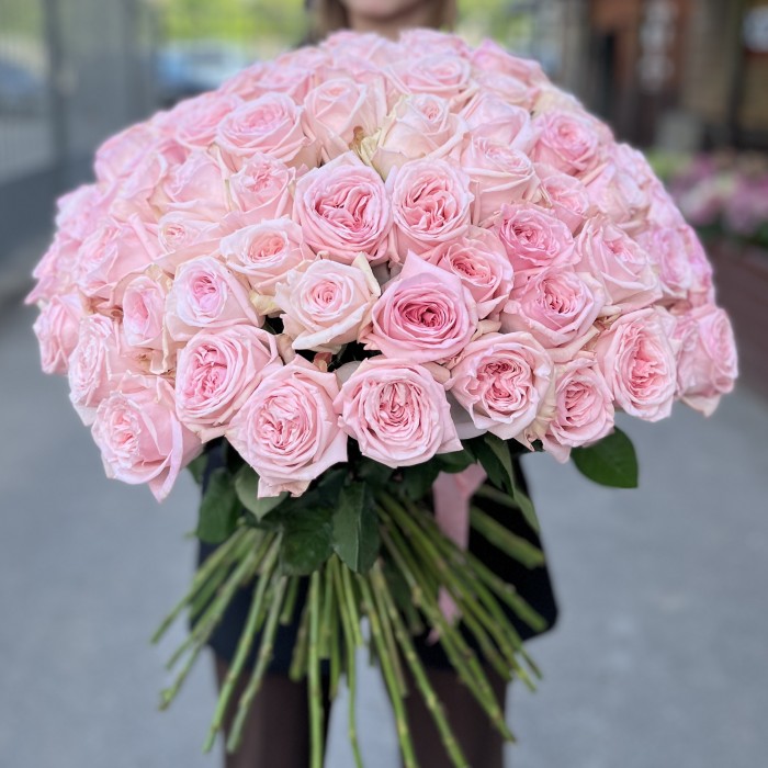 101 ароматная пионовидная Роза Пинк Охара 60 см