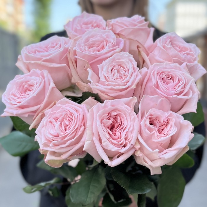 11 ароматных пионовидных роз Пинк Охара 60 см