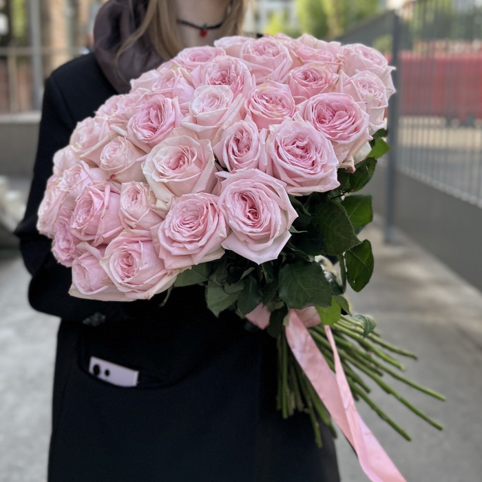 45 ароматных пионовидных Роза Пинк Охара 60 см