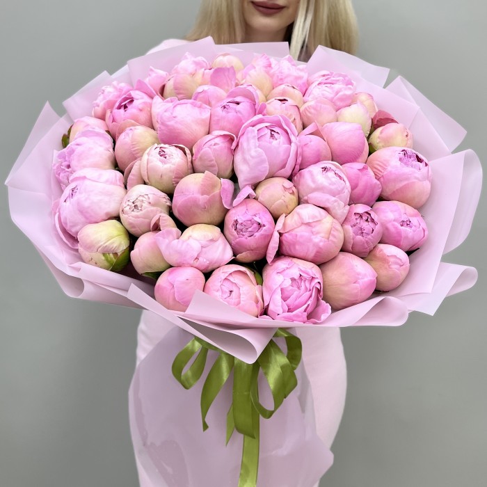 51 нежно-розовый пион Гардения