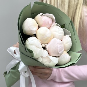 9 розовых пионов Ангел Чикс