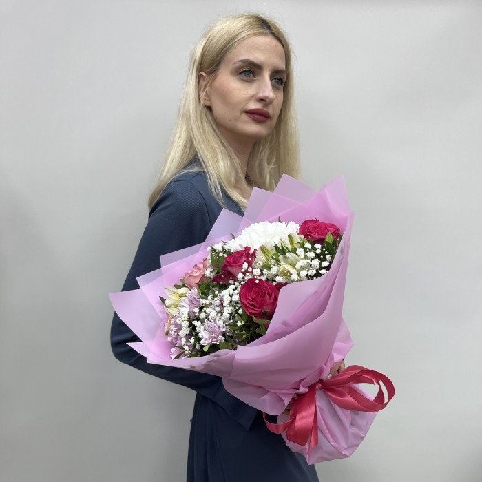 Сборный букет Зефирная иллюзия