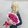 11 кустовых малиновых пионовидных роз Джульетта 40 см
