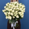 Кустовая белая роза Сноуфлейк 50 см