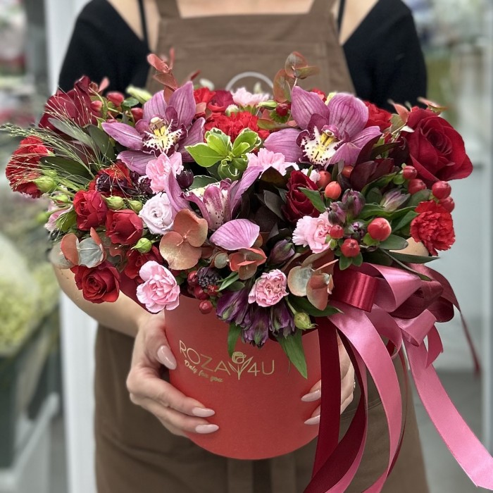 Букет дня в коробке мелодия любви