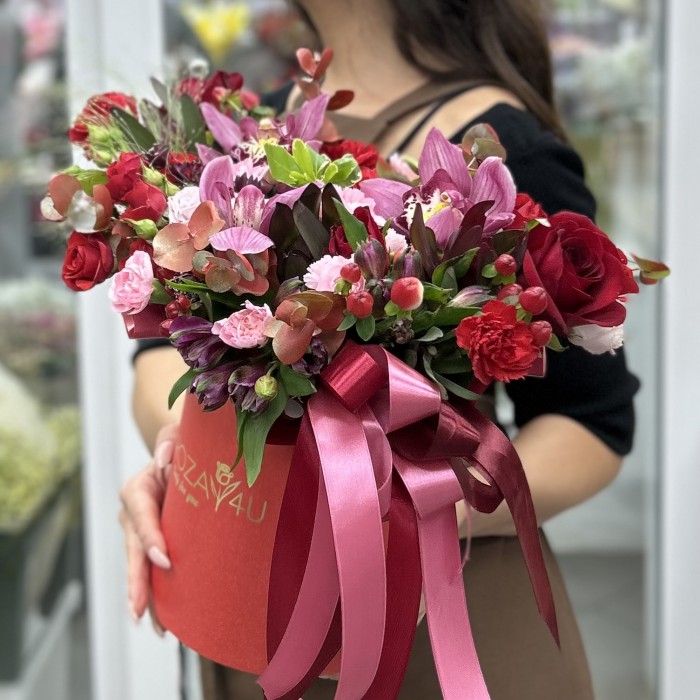 Букет дня в коробке мелодия любви