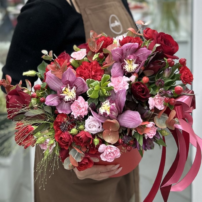 Букет дня в коробке мелодия любви