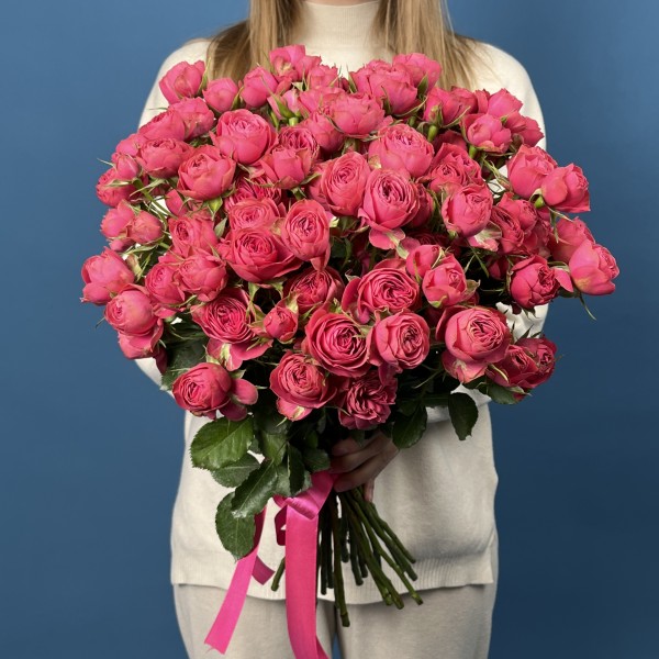 Кустовая пионовидная малиновая роза Гранд Трендсеттер 50 см