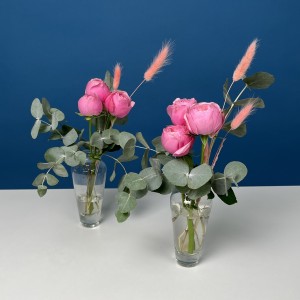 Настольная композиция из двух ваз Розовая гармония