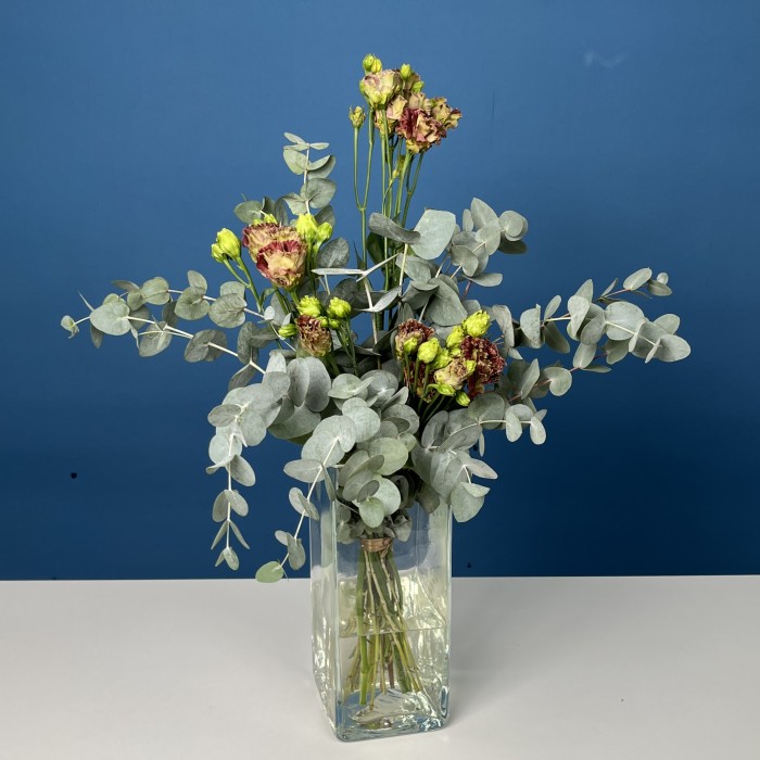 Интерьерный сет из двух букетов с эустомой