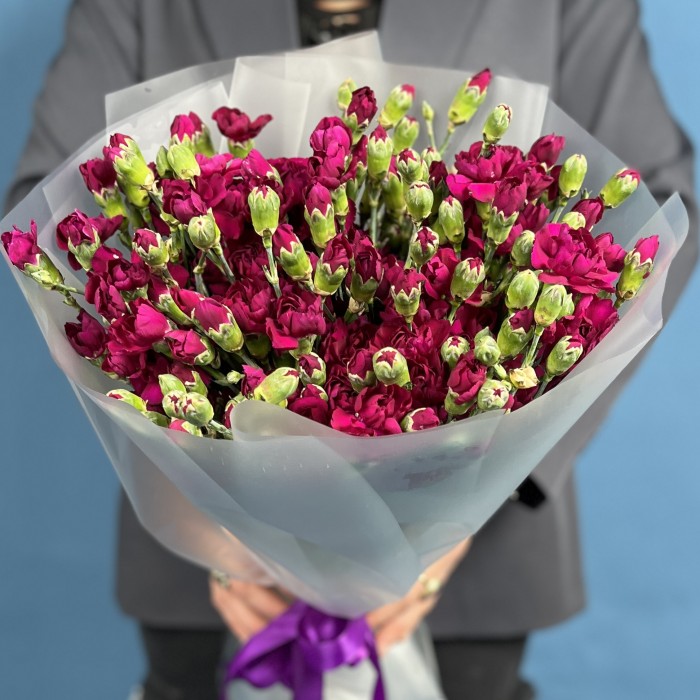 51 фиолетовая кустовая гвоздика