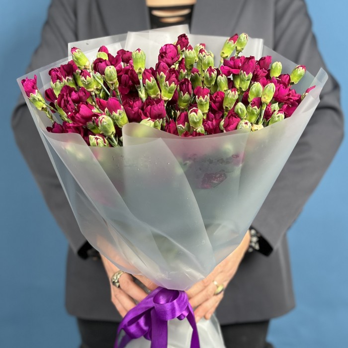 51 фиолетовая кустовая гвоздика