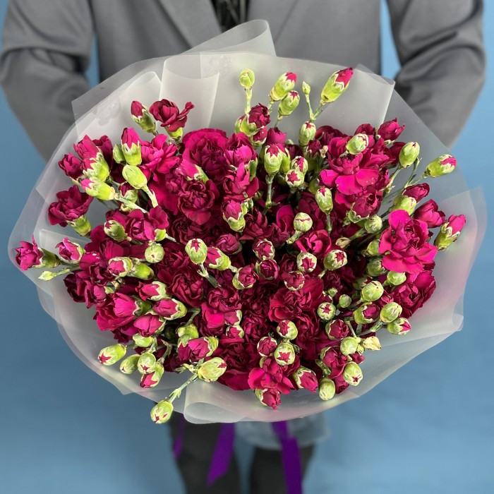 51 фиолетовая кустовая гвоздика