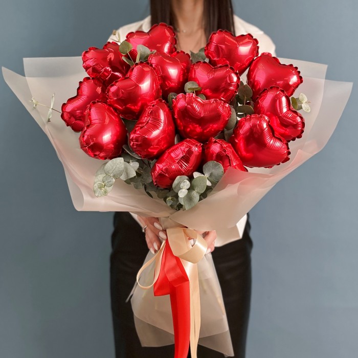 Букет сердце из Шаров