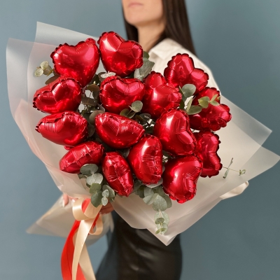 Букет сердце из Шаров