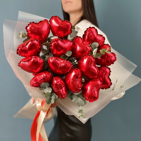 Букет сердце из Шаров