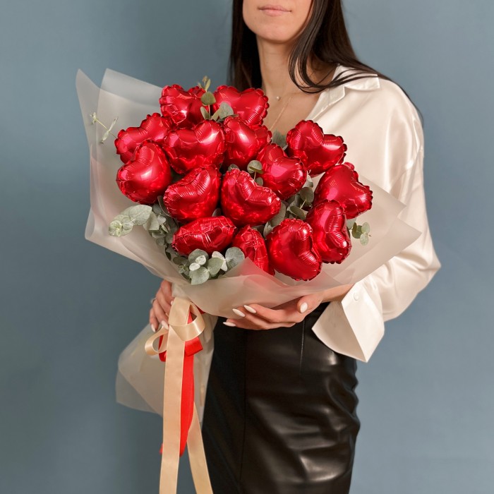 Букет сердце из Шаров