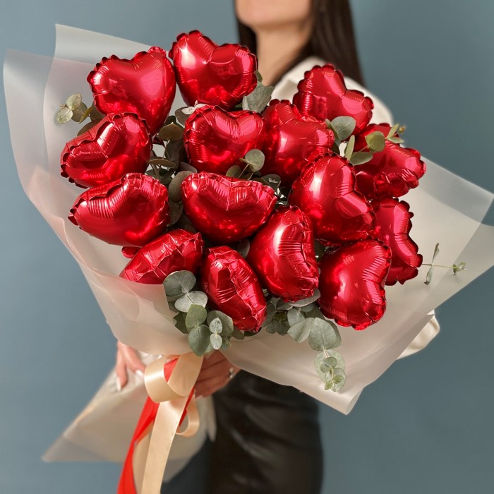 Букет сердце из Шаров