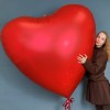Шар сердце красное гигант