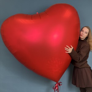 Шар сердце красное гигант